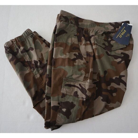 Polo Ralph Lauren 211818537001 Women's Sz L Green Camo Cargo Jogger Pants - Picture 13 of 14